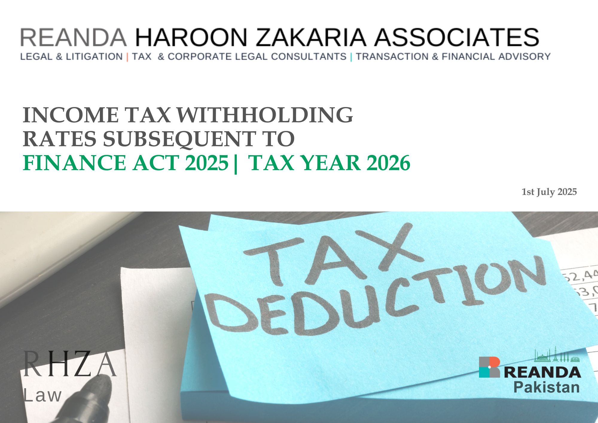 Income Tax Withholding Rates Subsequent to Finance Act 2025 | Tax Year 2026
