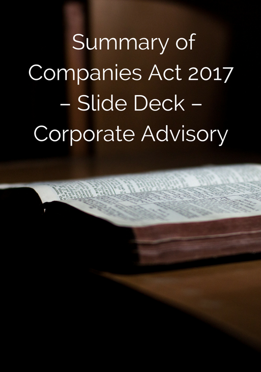 Summary of Companies Act 2017