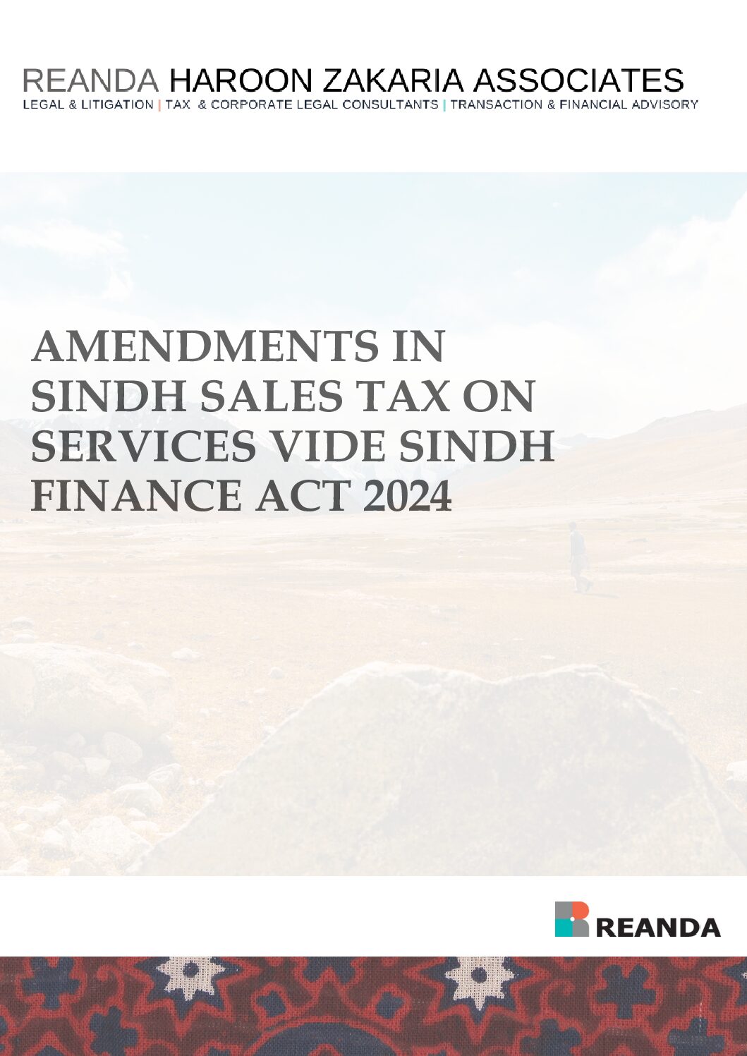Amendments in Sindh Sales TAX on Services Vide Sindh Finance Act 2024