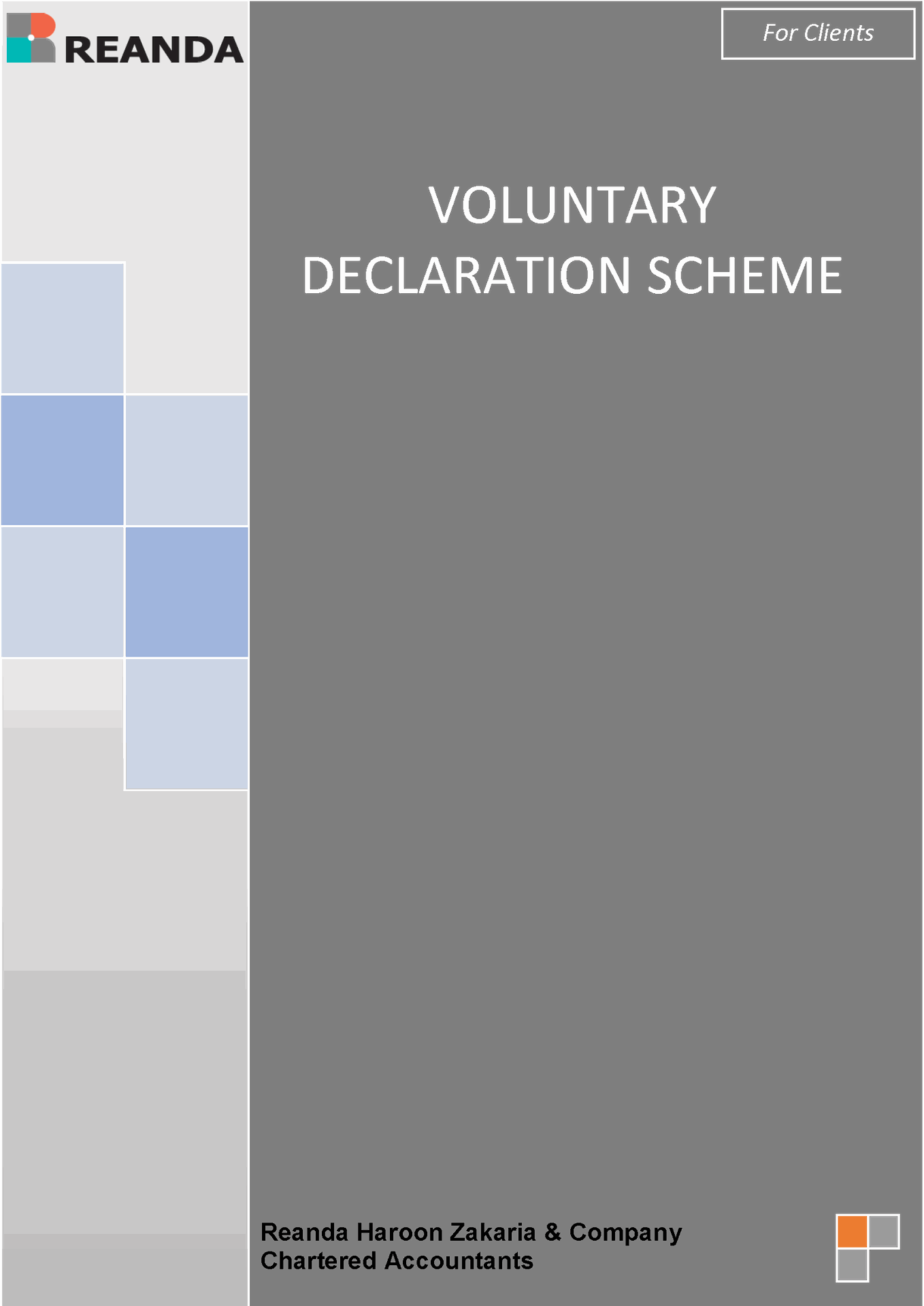 Voluntary Declaration Scheme