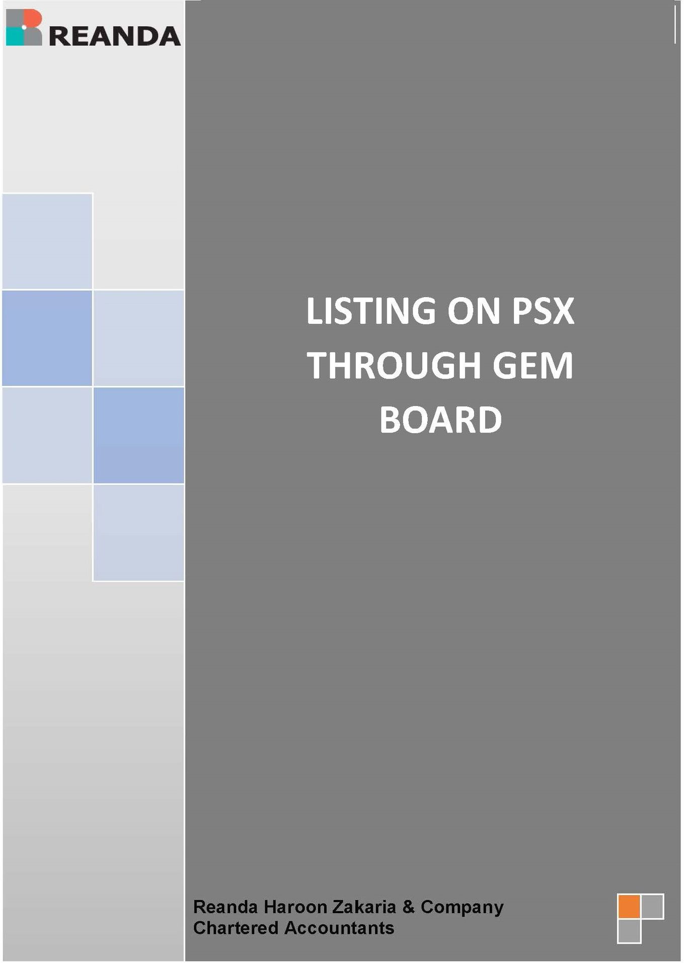Listing on PSX through GEM board